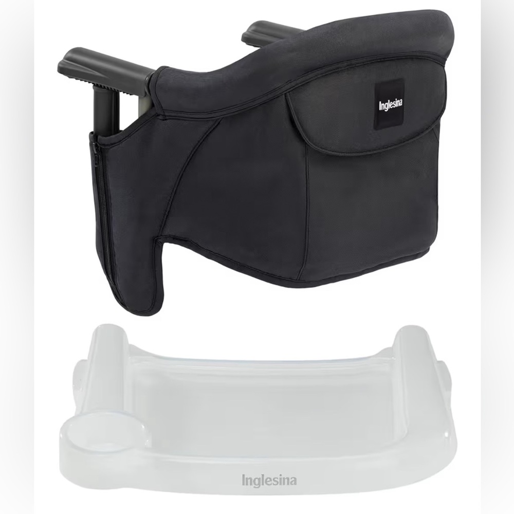 Inglesina Fast Table Chair, Black w/ Tray